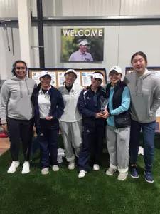 QU women's golf celebrates a second place finish at Navy Fall Invitational