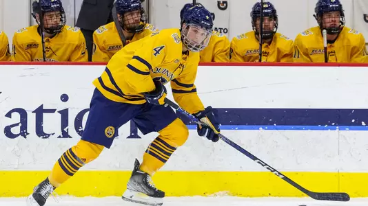 10.23 - Michael Lombardi looks up the ice against Providence