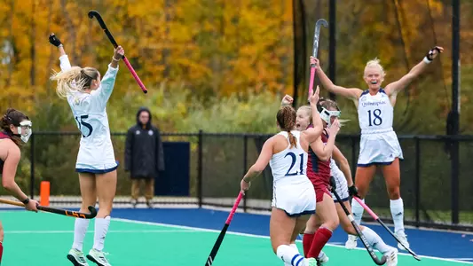 Field Hockey Celebration After A Goal (Oct. 23 in Hamden)