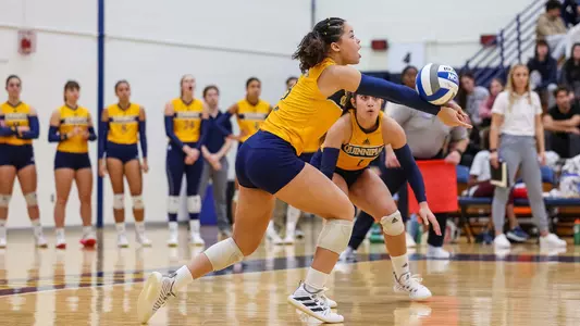 Alexandra Tennon goes for a dig