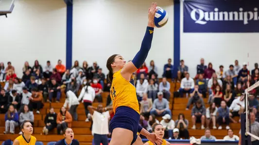 Nicole Legg skies in for the attack against Marist