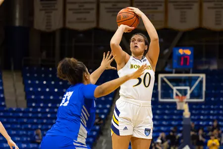 Mikala Morris takes a jumper vs CCSU