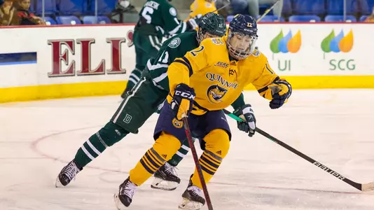 Oliver Chau Carries Puck against Dartmouth