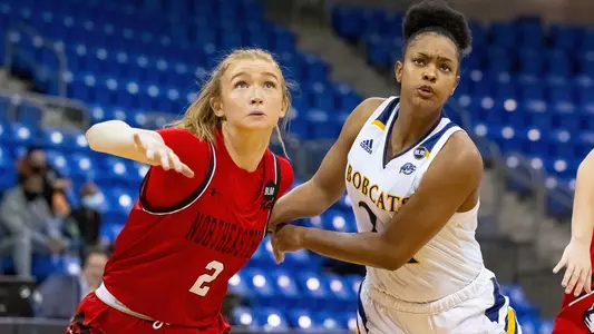 Amani Free boxes out for the rebound