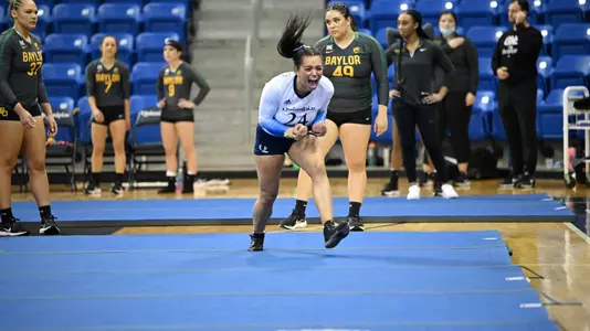 Farrah Chernov Celebrates After Event Against Baylor