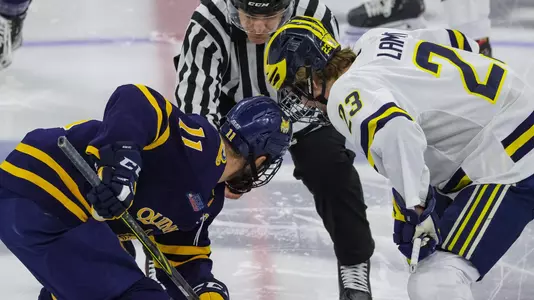 Wyatt Bongionvanni Takes Faceoff Against Michigan