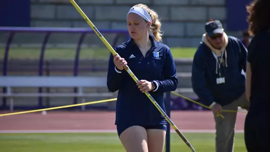 Amanda Minervino competes in the javelin