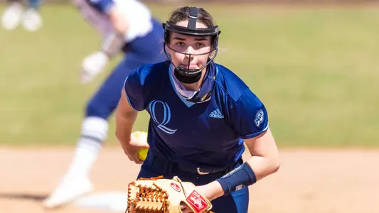 Julia Woeste pitches against Monmouth