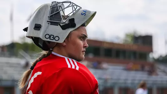 Nina Santore surveys the field before a match