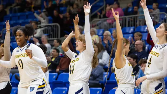 WBB Bench Mob celebrates a score