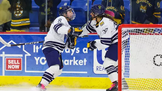 Kahlen Lamarche and Maya Labad Celebrate a goal
