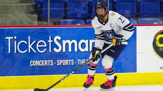Sadie Peart skating in a game against Yale (Oct. 21, 2023)