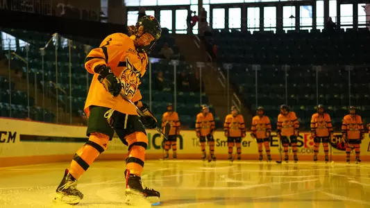 Zoe Boyd skates to the blue line for starters against Yale