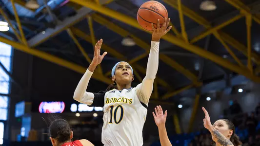 Mary Baskerville goes for the layup