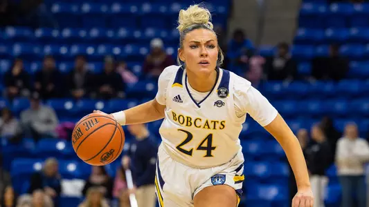 Rose Caverly drives to the basket