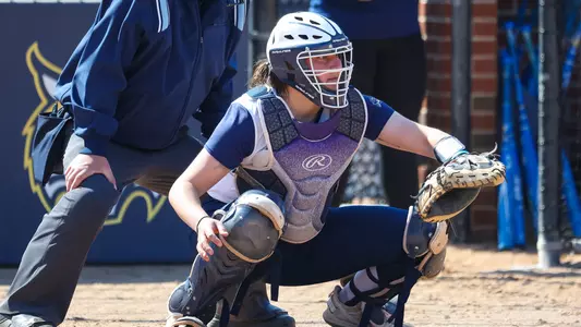 Hannah Davis waits for a pitch at homeplate against Holy Cross