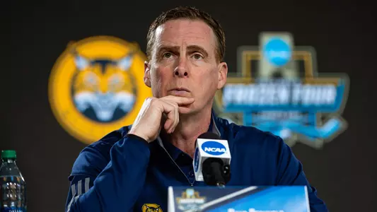 Rand Pecknold at Frozen Four Press Conference in Tampa (April 7, 2023)
