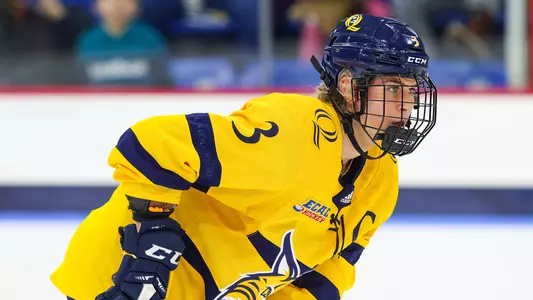 Zoe Boyd looks off to the right of the ice against Wisconsin