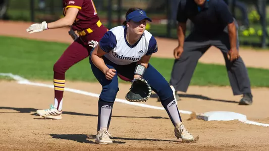 Brooke Hilliard fields a hit towards first base against Iona