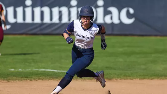 Mary Fogg runs to third base during a game against Iona
