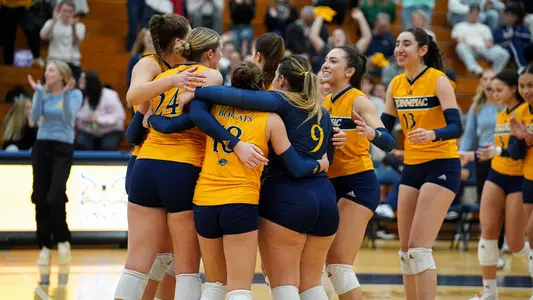 VB Celebrates Win Over Fairfield