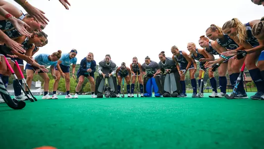 Field hockey huddle