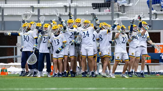 Men's Lacrosse Bench 2024 Celebration