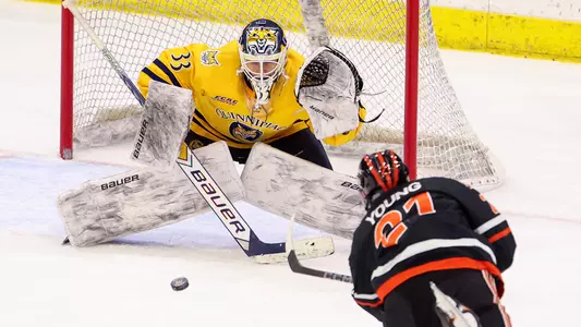 Matej Marinov Lines Up Save Against Princeton (1/11/25 in Hamden, Conn.)