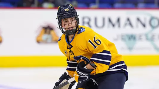 Bryn Prier skating in a game against Providence (Oct. 8, 2024)