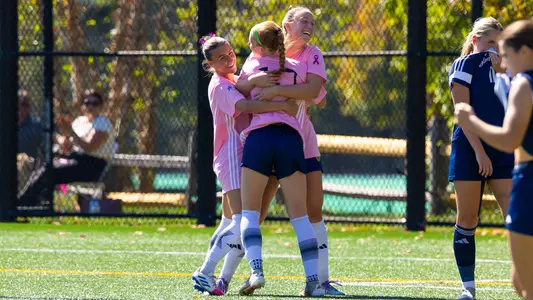 Cupo Celebrates Goal in Win over Saint Peter's