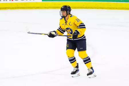 Mia Lopata skating during hockey game (10.17.25 in Hamden, C.T.)