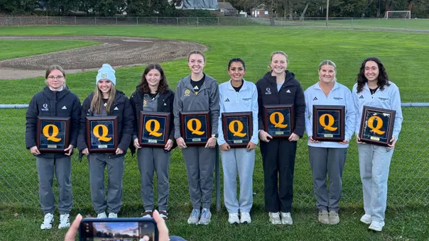 Seniors Pose After Their Ceremony at the CCSU Mini Meet (Oct. 24, 2025 in New Britain, Conn.)
