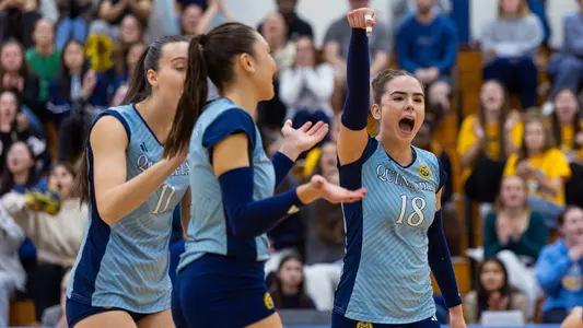 Bobcats Celebrate Sweep over Fairfield (Oct. 24th, 2025 in Hamden, Conn.)