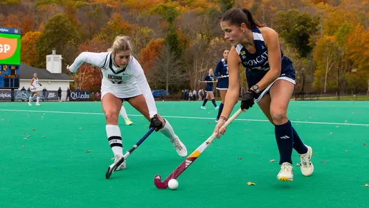 Jule Hoefer Controls the ball against UConn