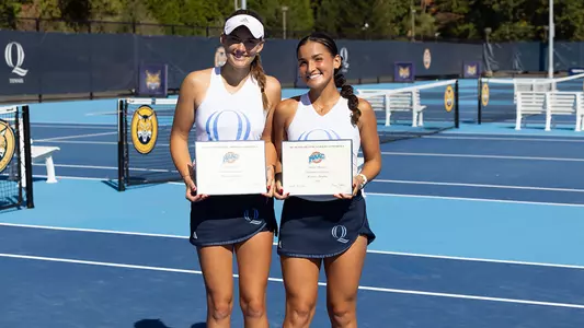 Willow Renton & Caitlin Flower - 2025 MAAC Masters Tournament in Hamden, CT