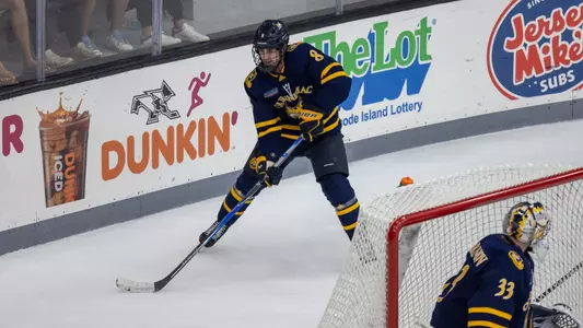 Matthew McGroarty Plays the Puck Against Providence (Oct. 5, 2025 in Providence, R.I.)