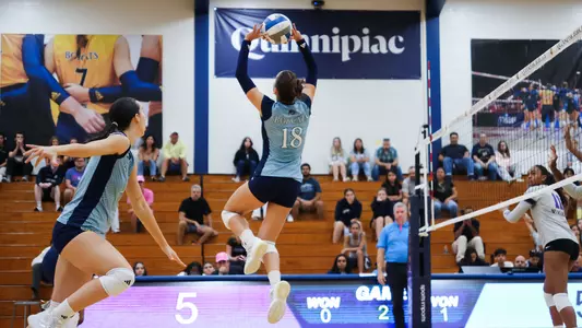 Damla Gunes Serves Up an Assist Against Niagara (Oct. 4, 2025 in Hamden, Conn.)