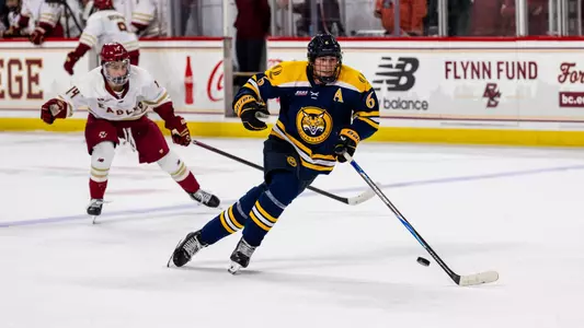 Charlie Leddy Skates with the Puck at Boston College (Oct. 3, 2025 in Chestnut Hill, Mass.)