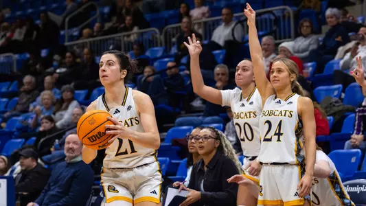 Jackie Grisdale Shoots Three In Front of Bench Against St. Johns (Nov. 11, 205 in Hamden, Conn.)