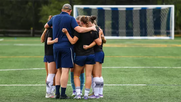 Women's Soccer Pregame Huddle Against Syracuse (Aug. 28, 2025)
