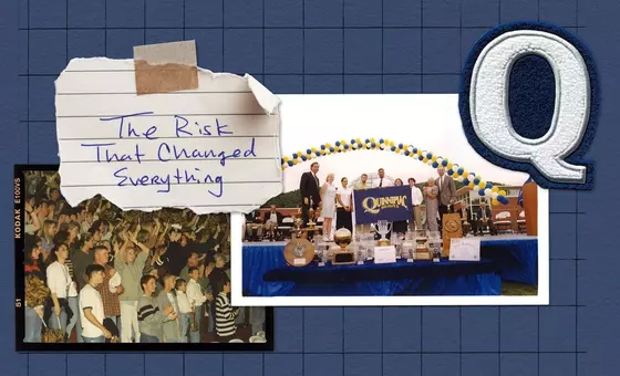 Quinnipiac Header Image - QU Magazine Story / Jump to Division I Athletics