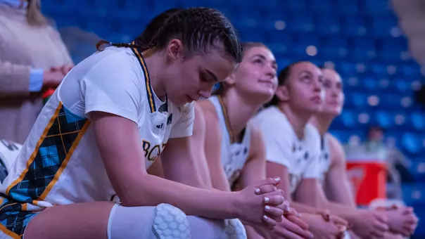 Starters Sit on Bench Prior to Being Announced (Vs Colgate, Nov. 23, 2025 in Hamden, Conn.)