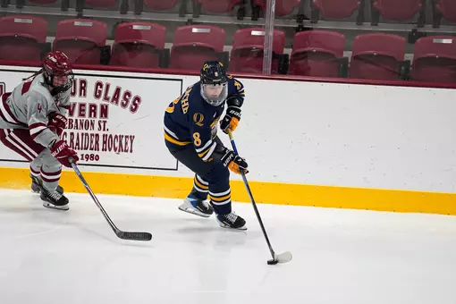 Kahlen Lamarche skating with the puck vs Colgate (12.6.25 in Hamilton, NY)