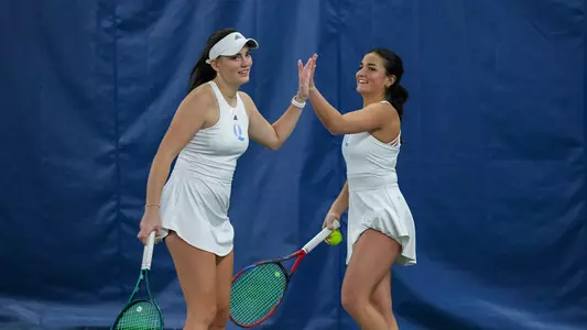 Caitlin Flower and Willow Renton high five at NHHR (Jan. 23, 2025)