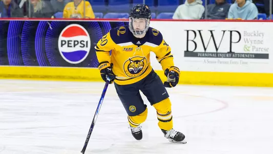 Mason Marcellus Skates at M&T Bank Arena (Feb. 21, 2025 in Hamden, Conn.)