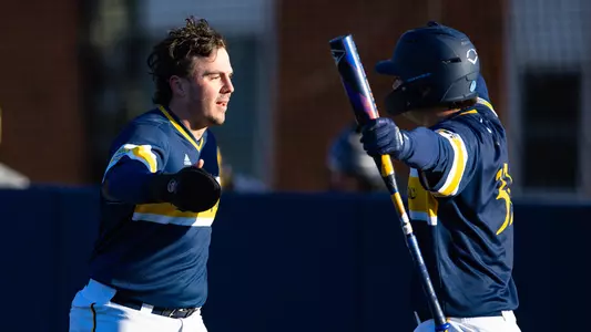 CJ Willis and Sebastian Mueller Celebrate Home Run vs Iona (March 7, 2025)