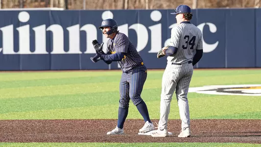 Sebastian Mueller Celebrates Double in Win over URI (March 25, 2025)