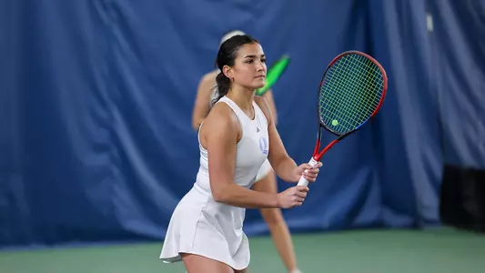 Willow Renton prepares for a point at NHHR (Jan. 23, 2025)