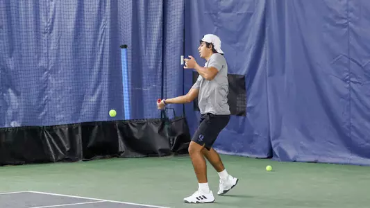 James Lorenzetti hits a forehand at NHHR (March 7, 2025)