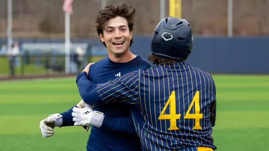 Alex Irizarry and Sam Ametrano Celebrate Win over Merrimack (April 11th, 2025 in Hamden, Conn.)